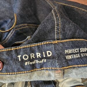 Torrid Navy Flare Jeans